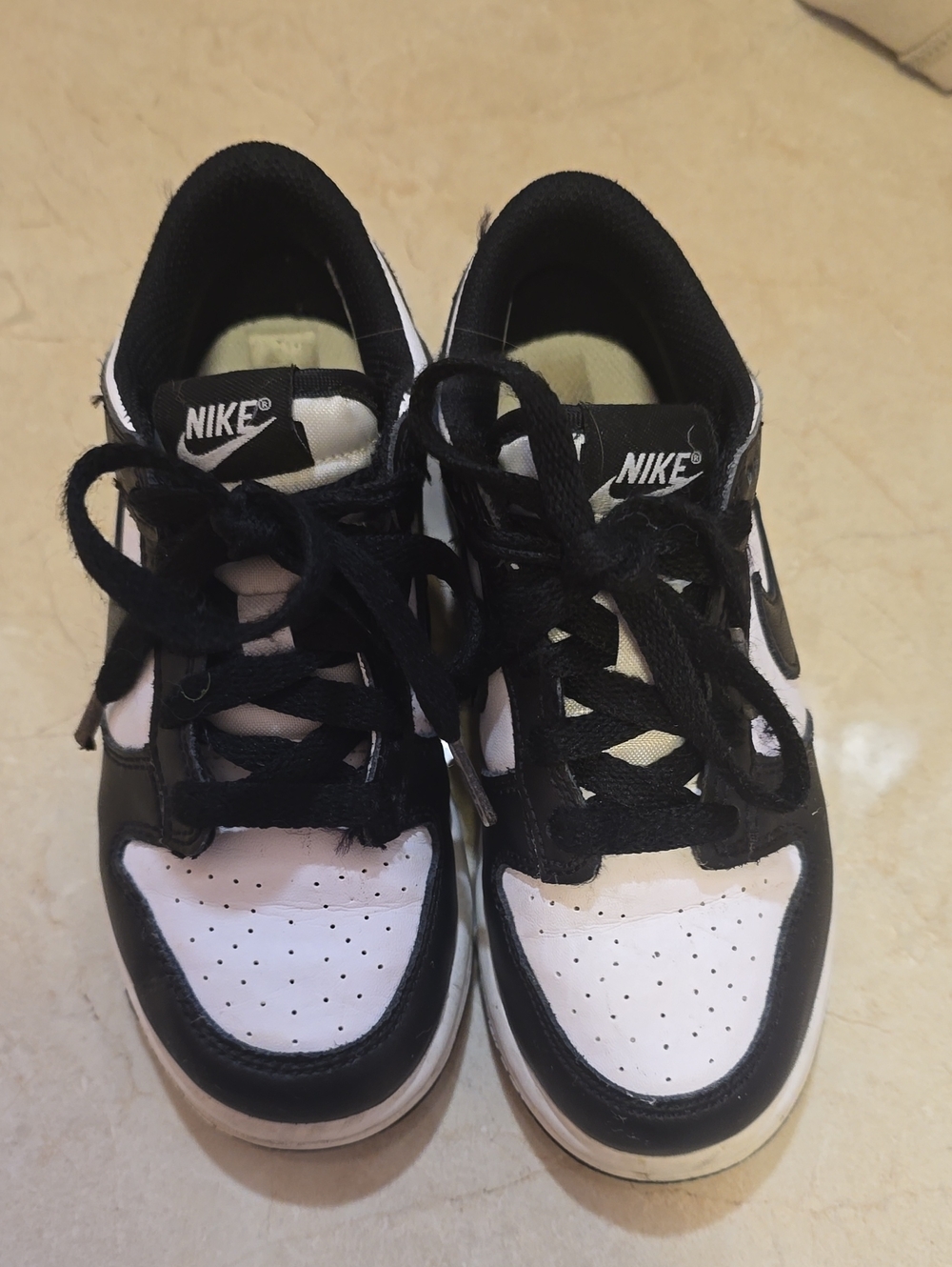Nike Kids Black and White Low-Top Sneakers
